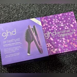 GHD Good Hair Day 1” Amethyst Straightening Styling Iron Set